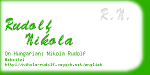 rudolf nikola business card
